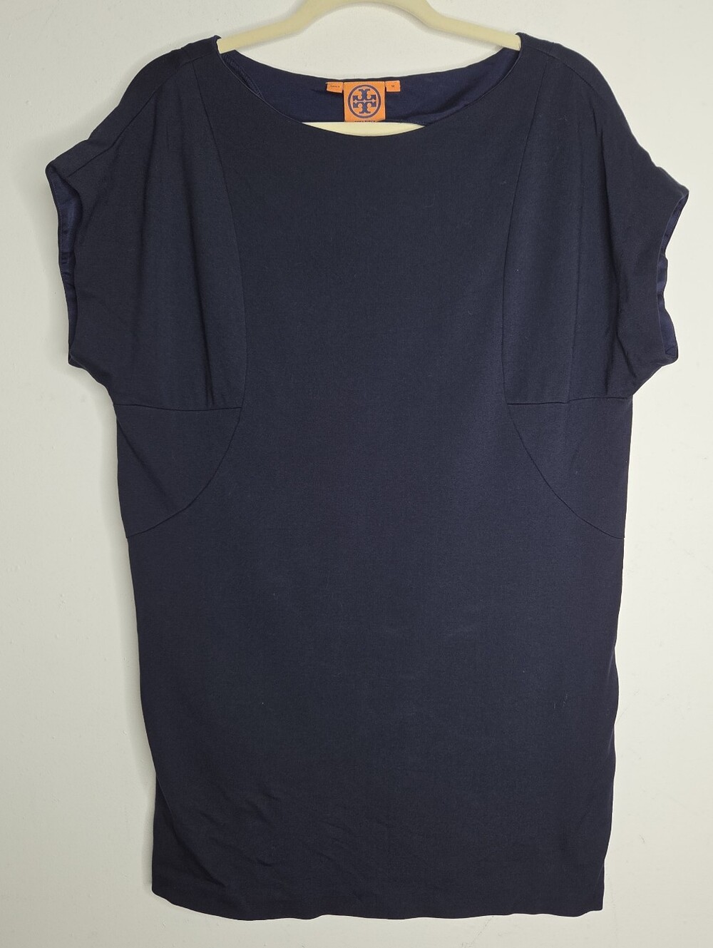 Tory Burch Navy Blue Short Sleeve Shift Dress Women’s Size M